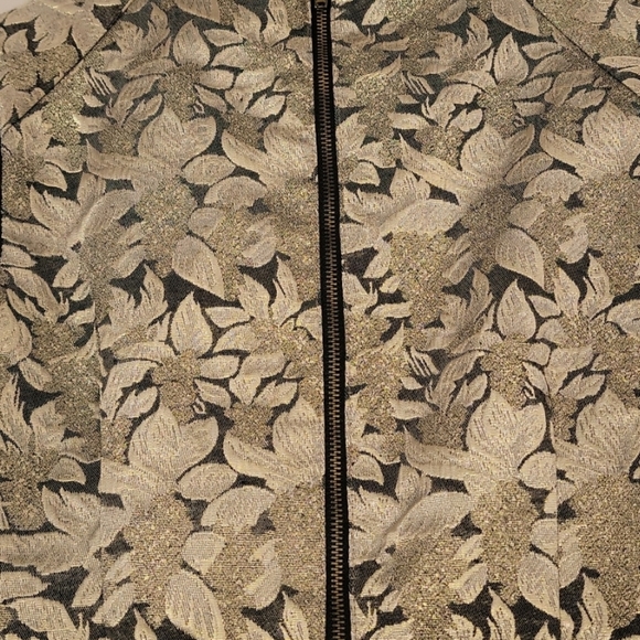 Under Skies Gold/Silver Jacquard Fit & Flare Dress - Picture 5 of 6